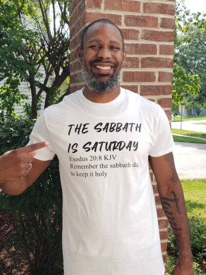 Exodus 20:8 Sabbath Day Tee Shirt