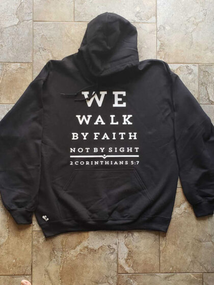 Eye Chart- Faith Black Hoodie