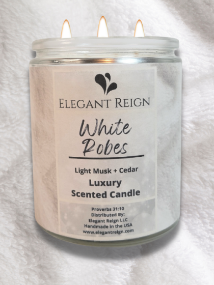 White Robes Candle 3 Wick